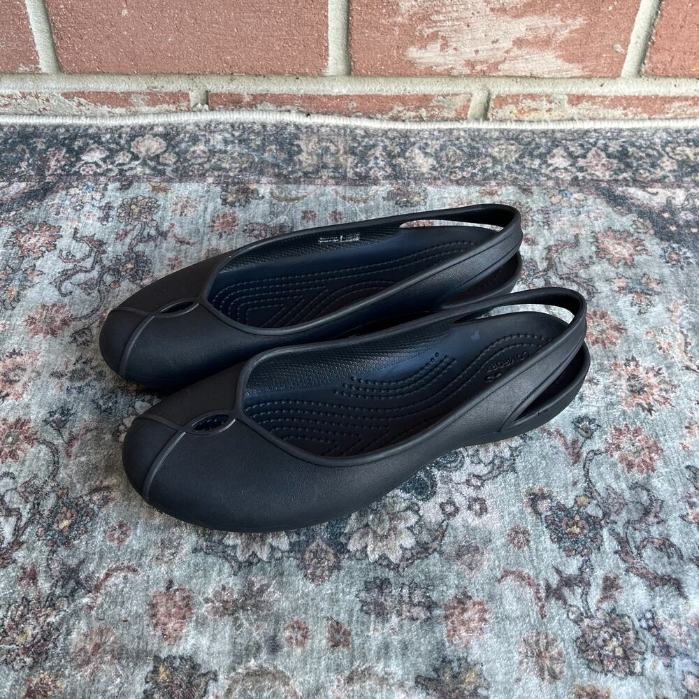 Crocs Kadee Ballet Flats Black / Women US 7 EU 37.5 / Slip On Comfort Shoes